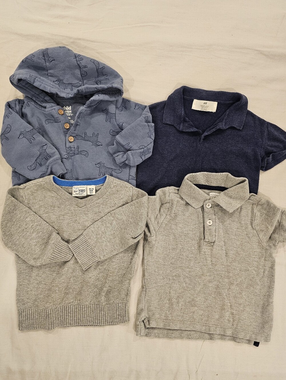🧸2/20$ Baby 18M 4-Piece Sweaters Polo Top Bundle Of Clothes Baby Boy